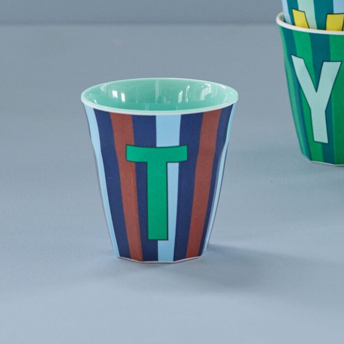 rice - T - Middelgroot Beker - Multicolor - Blauw