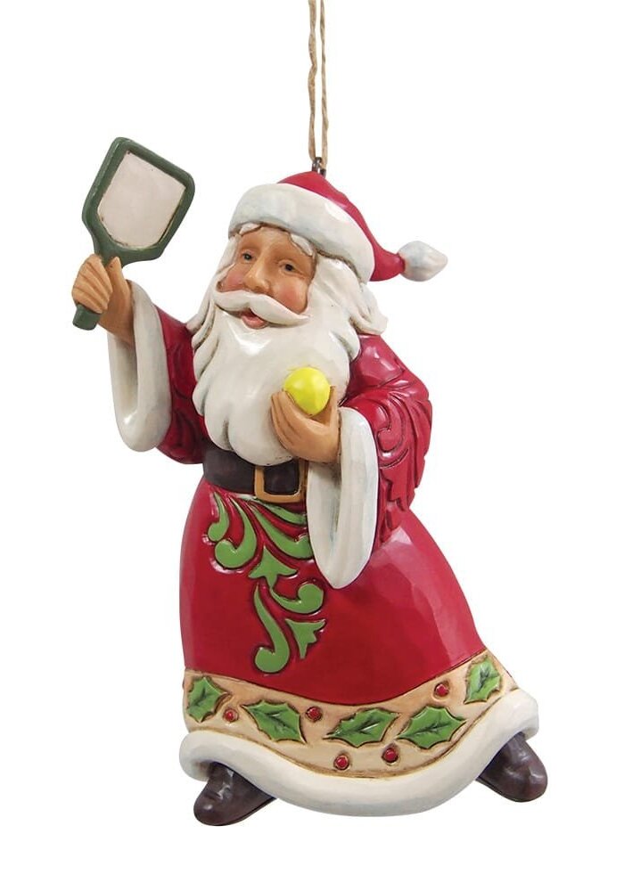 Heartwood Creek - Pickleball Santa Hanging Ornament