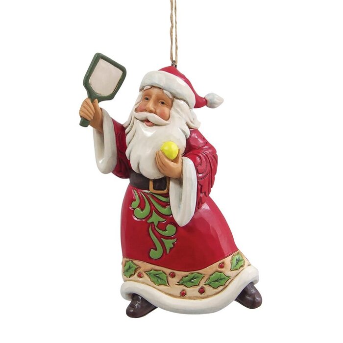 Heartwood Creek - Pickleball Santa Hanging Ornament