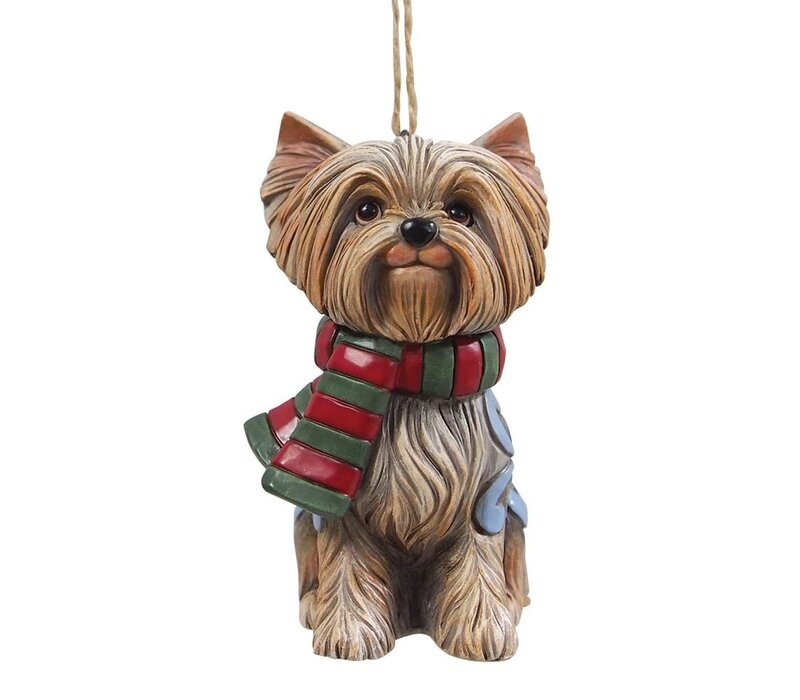 Heartwood Creek - Christmas Yorkie Hanging Ornament (PRE-ORDER)