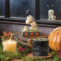 Peanuts by Jim Shore - A Spooky Encounter (Woodstock Scaring Snoopy)