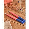 Gedraaide LED-kaarsen - koraal en marineblauw (set van 2) - rice