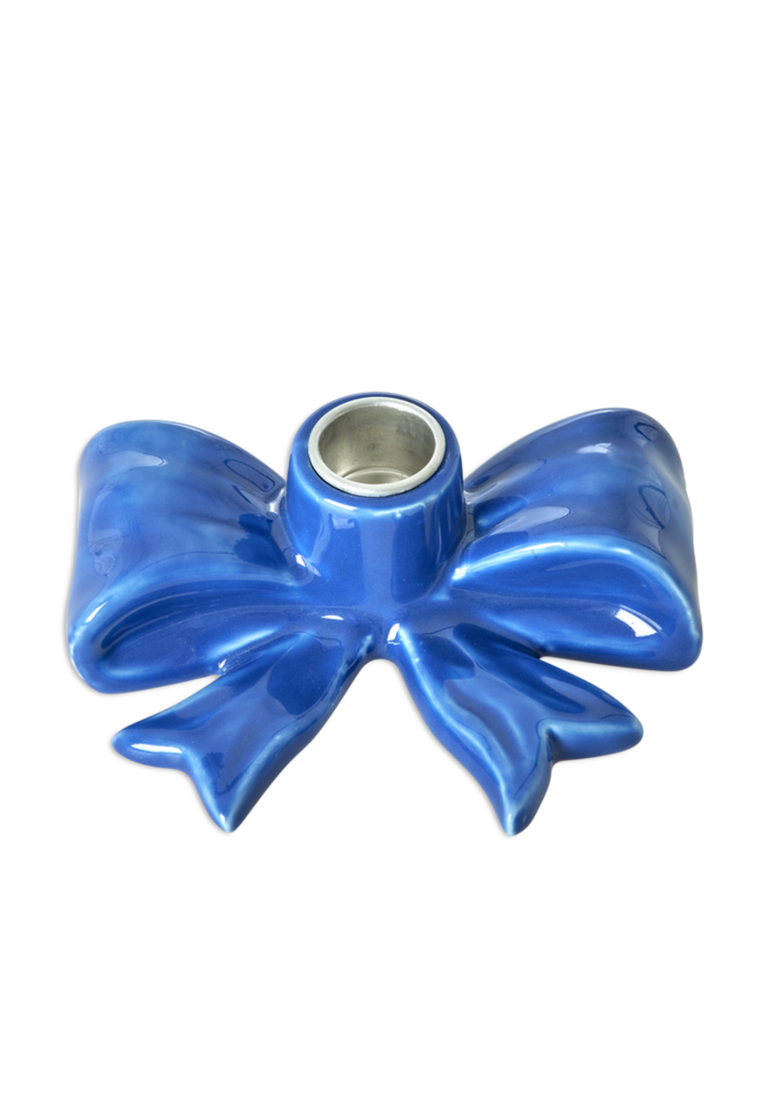 rice - Strik Keramiek Kandelaar klein - Blauw