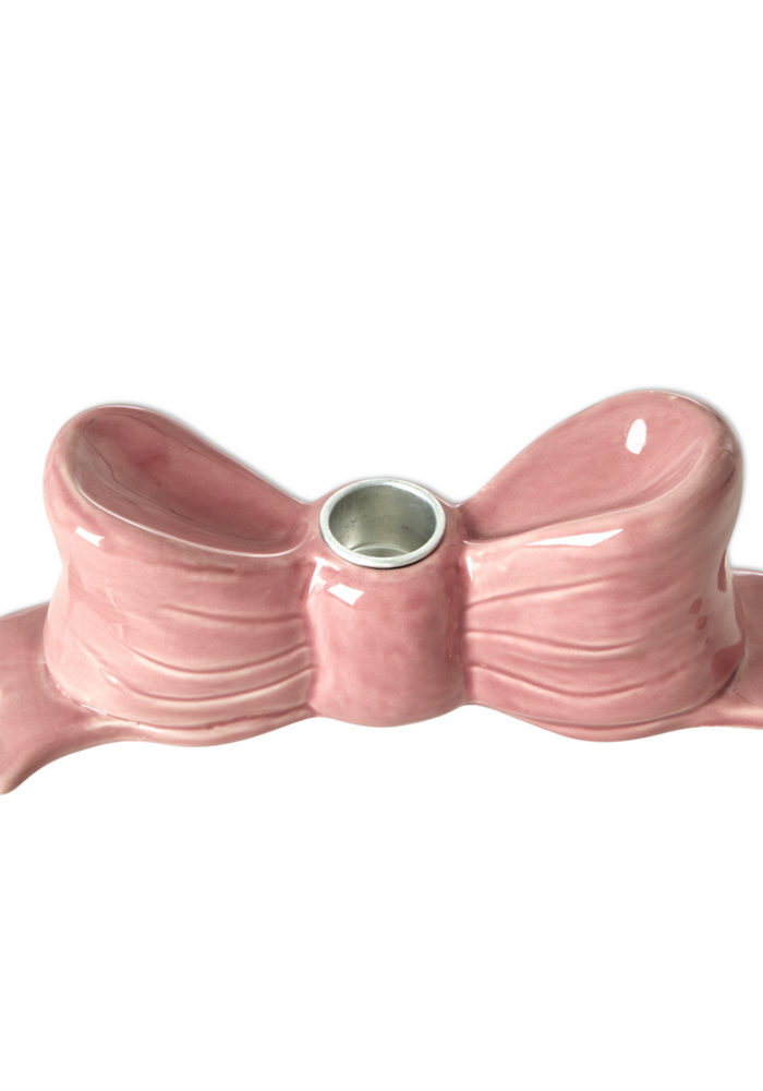 rice - Strik Keramiek Kandelaar groot - Roze