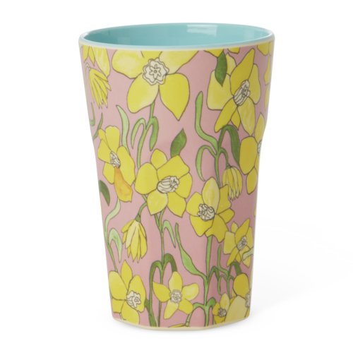 Grote Beker - Daffodils Print - rice 