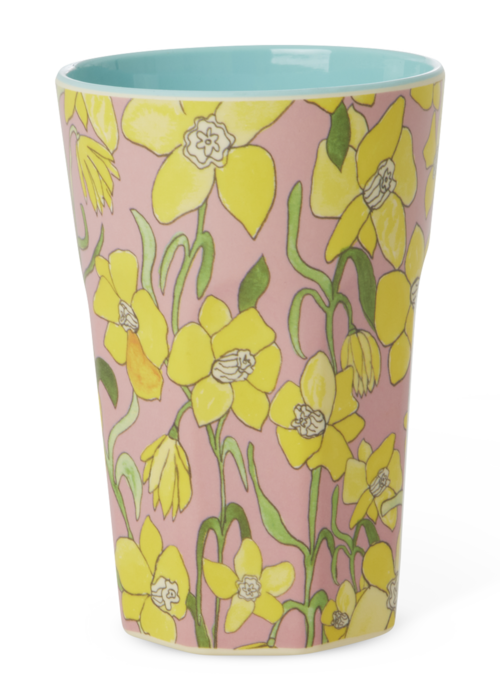 RICE Grote Beker - Daffodils Print - rice