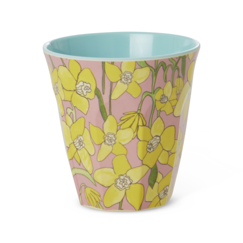 Middelgroot Beker - Daffodils Print - rice 