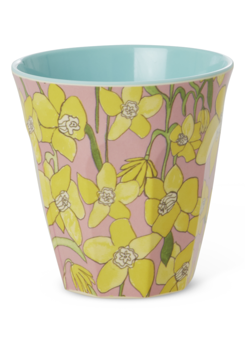 RICE Middelgroot Beker - Daffodils Print - rice