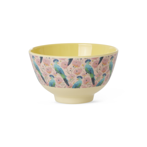 Kleine Kom - Exotic Bird Print - rice  Kleine Kom - Exotic Bird Print - rice
