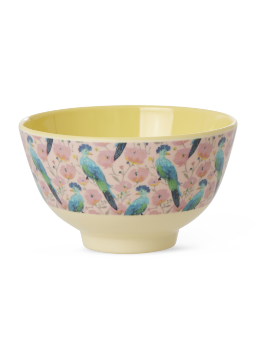 RICE Kleine Kom - Exotic Bird Print - rice