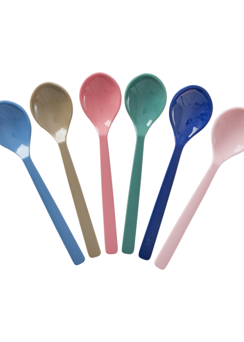 RICE Theelepeltjes - Meerkleurig - Set van 6 - rice