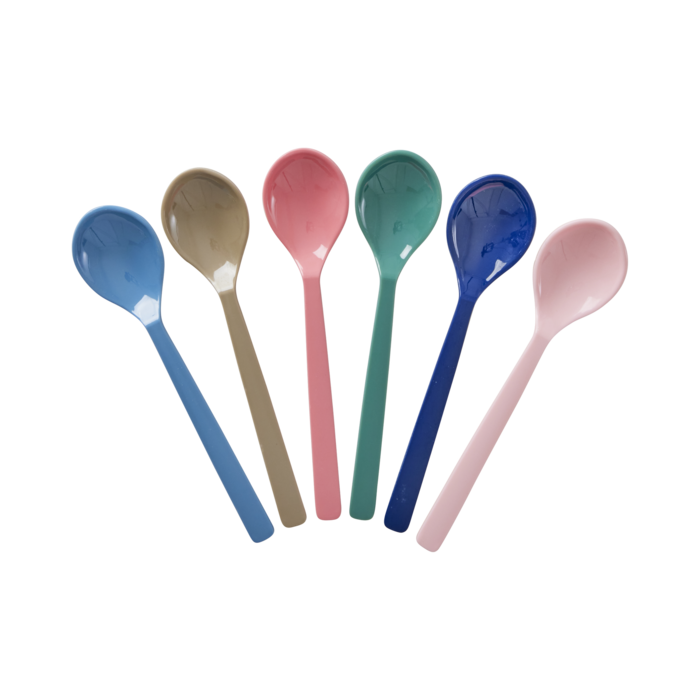 RICE Theelepeltjes - Meerkleurig - Set van 6 - rice