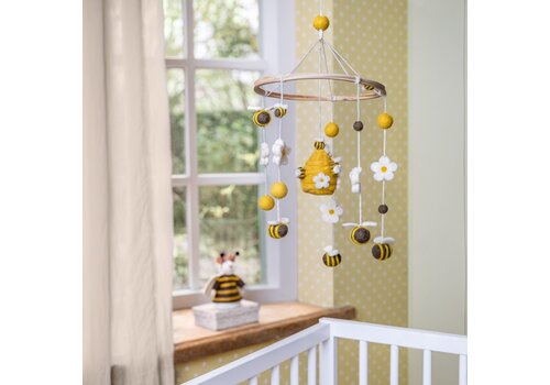 Sjaal met Verhaal Mobiel Bij met Margrietjes - Sjaal met een Verhaal