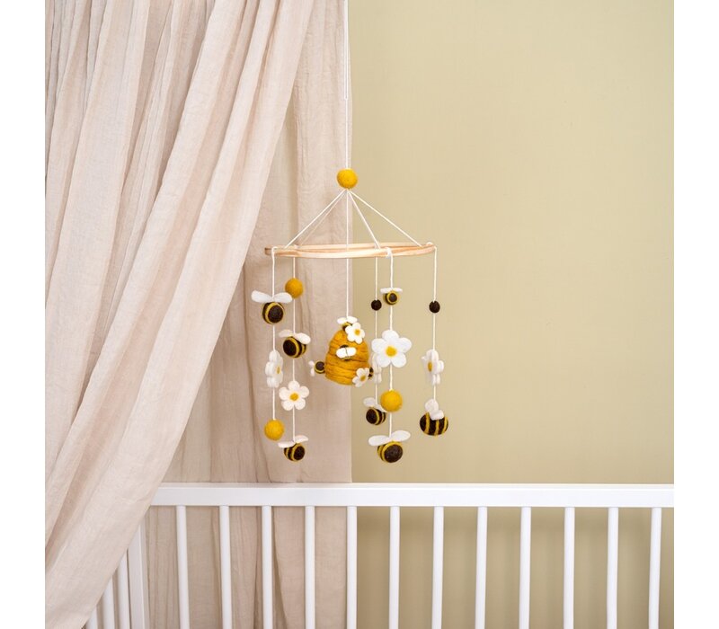 Sjaal met een Verhaal - Mobiel Bij met Margrietjes