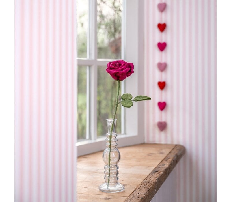 Sjaal met een Verhaal - Roos Bordeaux