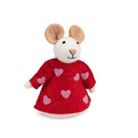 Sjaal met een Verhaal - Decoratie Muis Sweetheart Rood