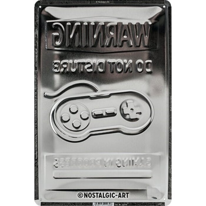 Nostalgic Art - Gaming in progress Tin Sign