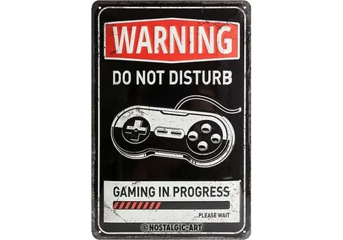 Nostalgic Art Gaming in progress Tin Sign - Nostalgic Art