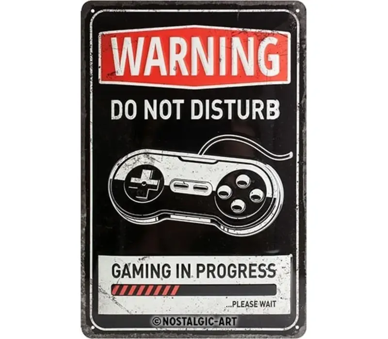 Nostalgic Art - Gaming in progress Tin Sign