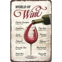 Nostalgic Art - World of Wine Tin Sign