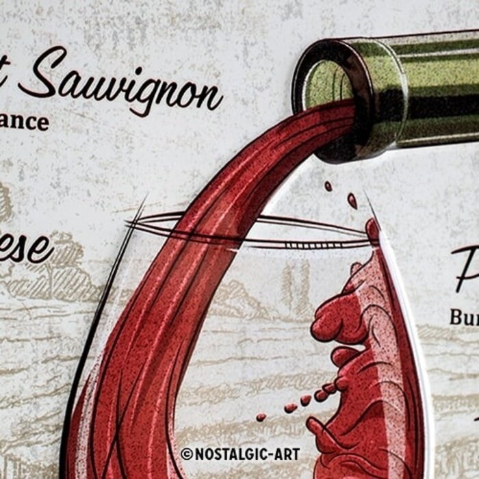 Nostalgic Art - World of Wine Metalen Wandbord