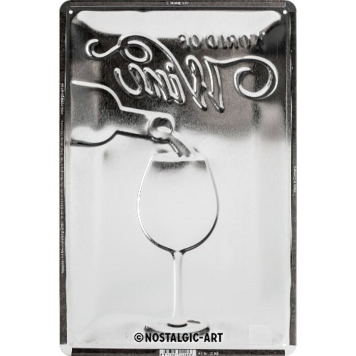 Nostalgic Art - World of Wine Metalen Wandbord