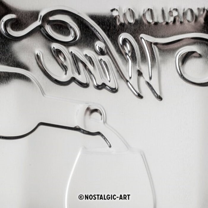 Nostalgic Art - World of Wine Metalen Wandbord