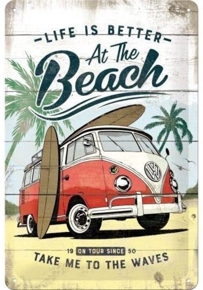 Nostalgic Art - VW Bulli Beach Tin Sign