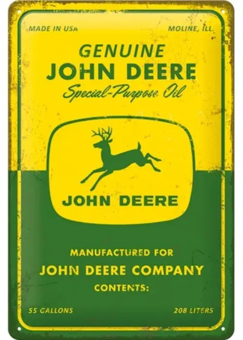 Nostalgic Art John Deere - Special Purpose Oil Tin Sign - Nostalgic Art