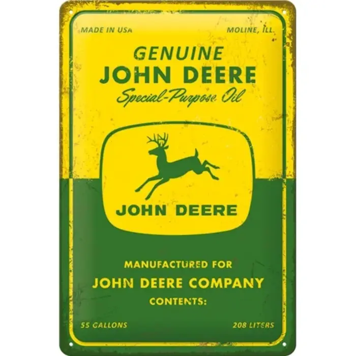 Nostalgic Art John Deere - Special Purpose Oil Tin Sign - Nostalgic Art