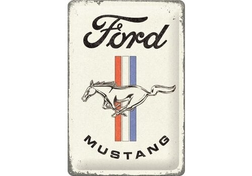 Nostalgic Art Ford Mustang - Horse & Stripes LogoTin Sign - Nostalgic Art