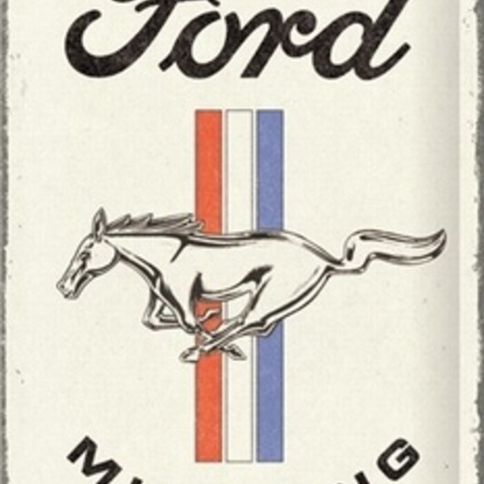 Nostalgic Art Ford Mustang - Horse & Stripes LogoTin Sign - Nostalgic Art