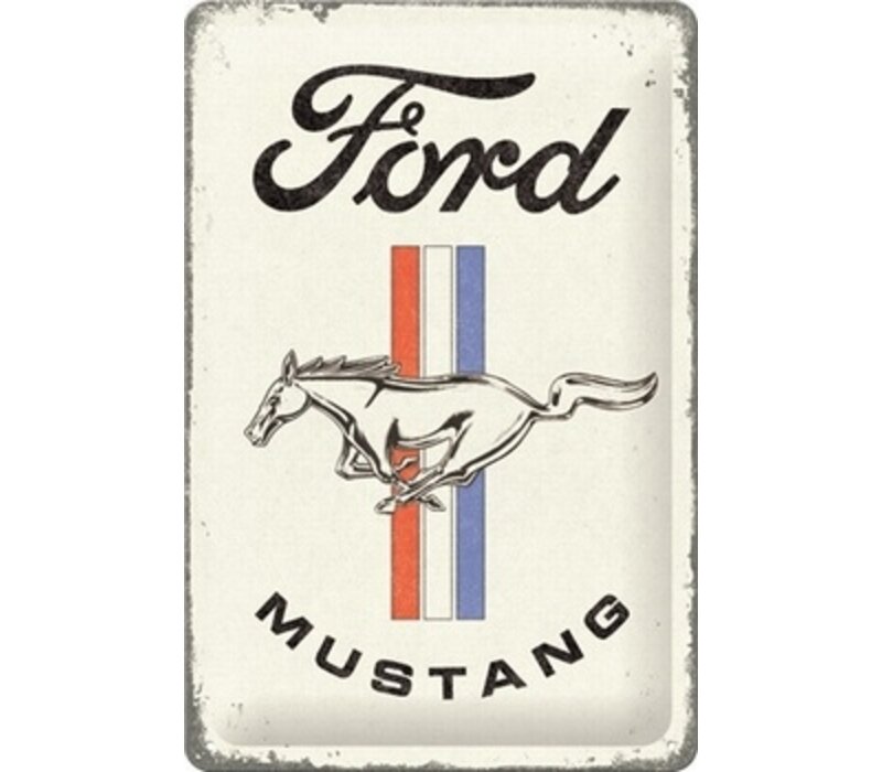 Nostalgic Art - Ford Mustang - Horse & Stripes Logo Tin Sign