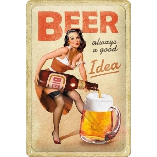 Beer - Always a Good Idea Tin Sign - Nostalgic Art 