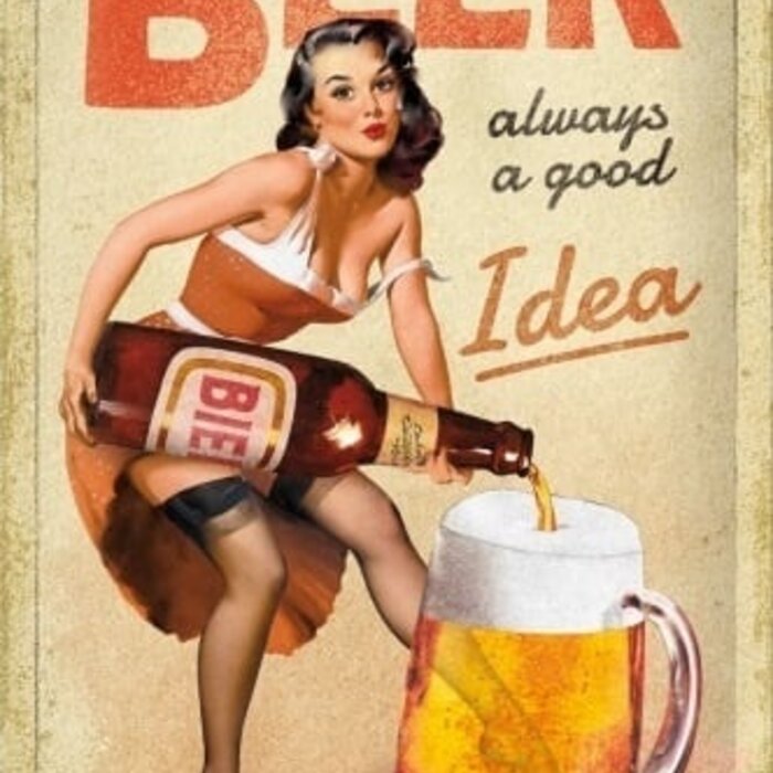 Nostalgic Art - Beer Metalen Wandbord - Always a Good Idea