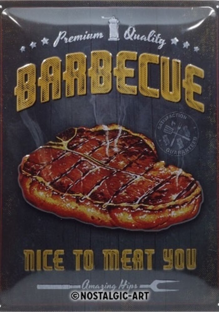 Nostalgic Art - Barbecue Nice To Meat You Tin Sign