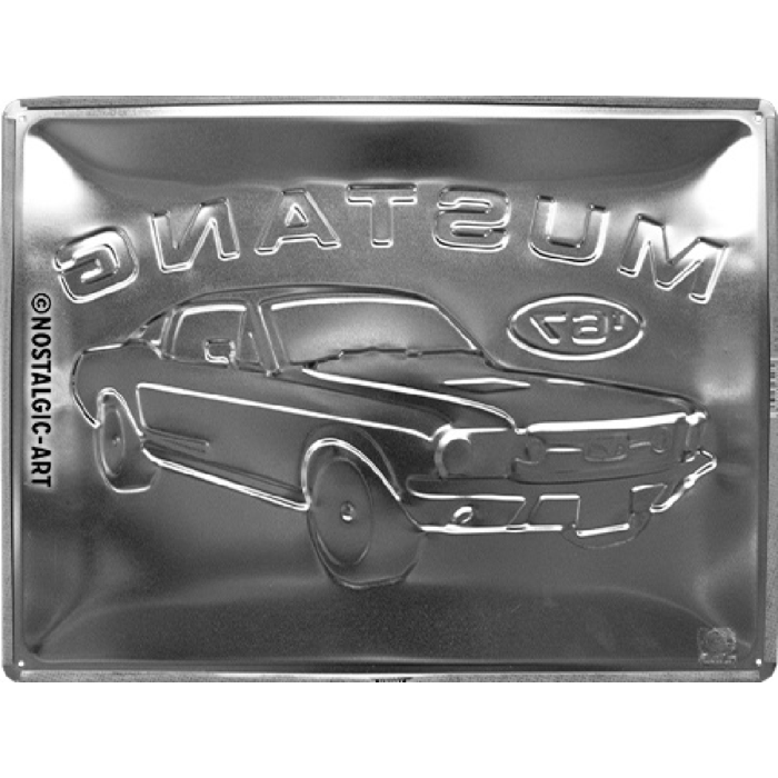 Nostalgic Art - Ford Mustang Metalen Wandbord - GT 1967 Red