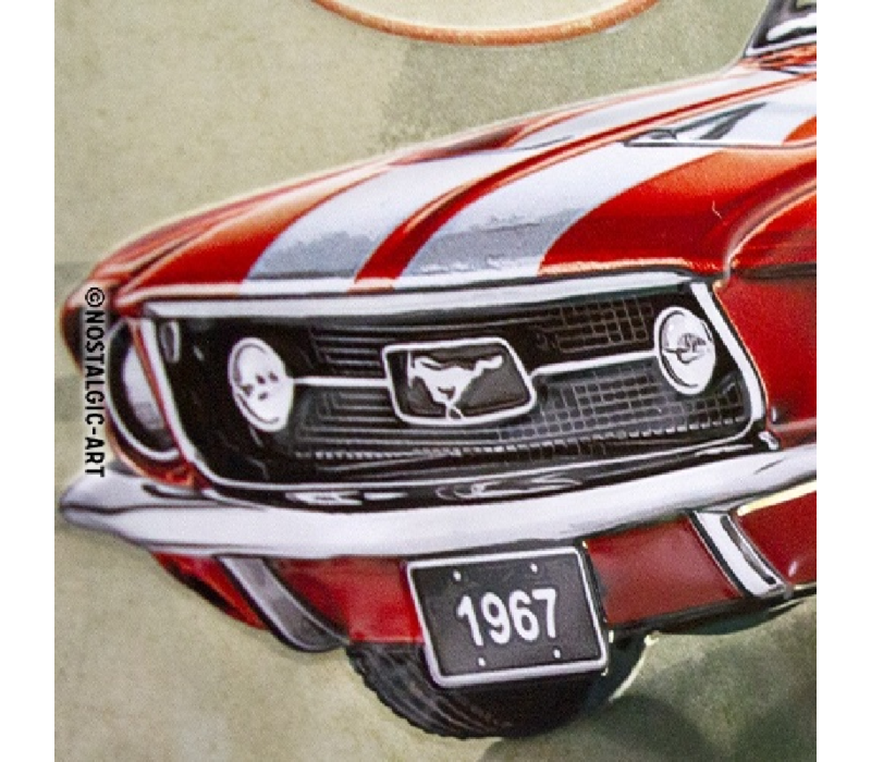 Nostalgic Art - Ford Mustang - GT 1967 Red Tin Sign