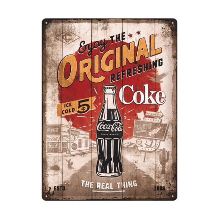 Nostalgic Art Coca Cola Metalen Wandbord - Original Coke - Nostalgic Art