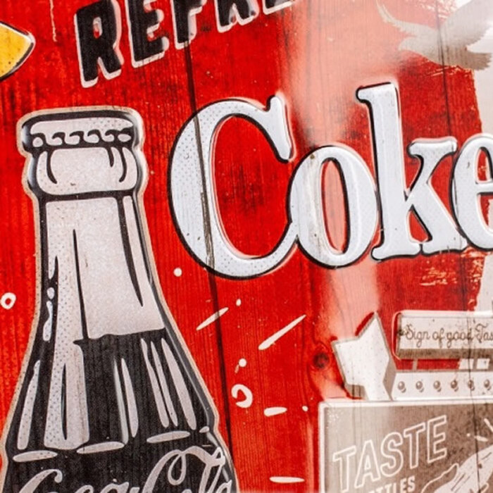 Nostalgic Art - Coca Cola Metalen Wandbord - Original Coke