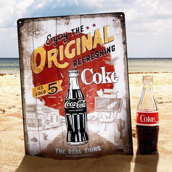 Nostalgic Art - Coca Cola Metalen Wandbord - Original Coke