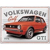 VW Golf - GTI 1976 Tin Sign - Nostalgic Art