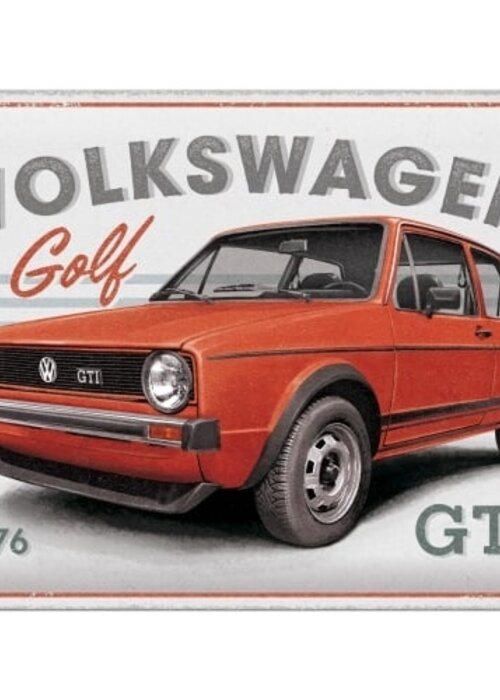 Nostalgic Art VW Golf - GTI 1976 Tin Sign - Nostalgic Art