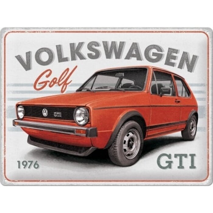 Nostalgic Art Volkswagen Golf Metalen Wandbord - GTI 1976 - Nostalgic Art