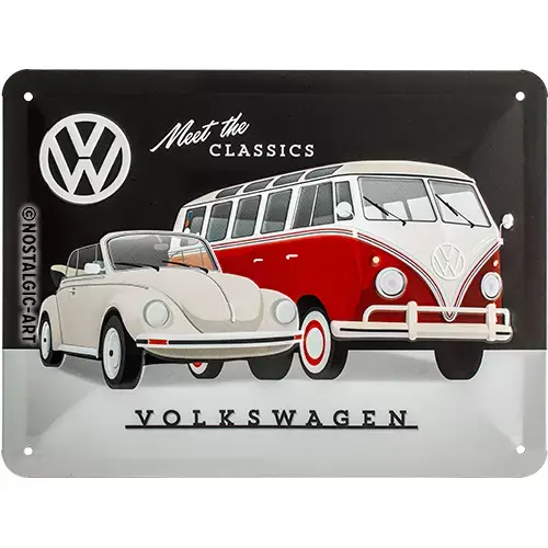 VW / Meet The Classics Tin Sign - Nostalgic Art 