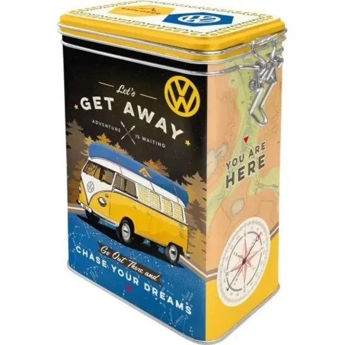 Nostalgic Art Clip Top Box VW Lets Get Away - Nostalgic Art