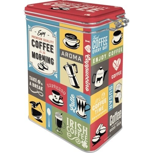 Clip Top Box Coffee Collage - Nostalgic Art 