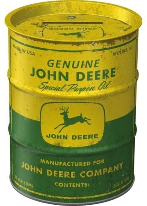 Nostalgic Art Money Box Oil Barrel John Deere - Nostalgic Art