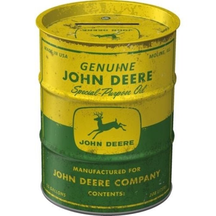 Nostalgic Art Money Box Oil Barrel John Deere - Nostalgic Art