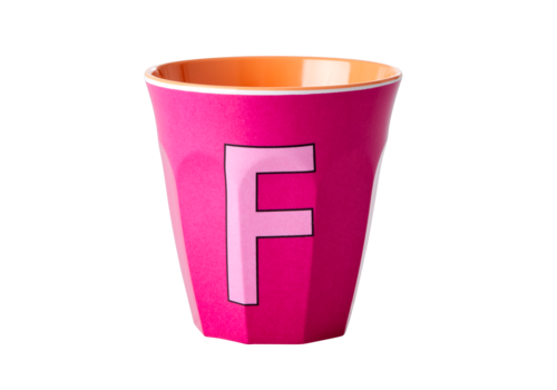 rice F - Middelgroot Beker - Donker Roze - RICE